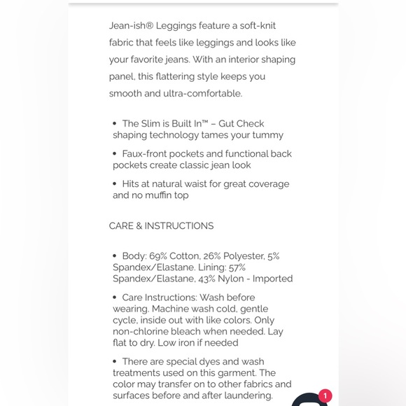 SPANX Jean-ish Leggings Denim Pants Slimming Dark Wash High Rise Pull On Shaping - Picture 9 of 13